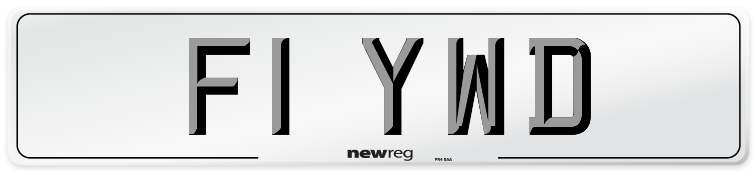 F1 YWD Number Plate from New Reg